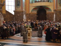 В понедельник первой седмицы Великого поста архиепископ Серафим совершил повечерие с чтением Великого канона Андрея Критского
