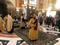 В Кафедральном соборе Христа Спасителя совершили молебен по случаю 75-летнего юбилея со дня рождения Святейшего Патриарха Кирилла