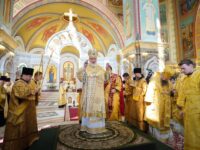 Святейший Патриарх Кирилл совершил вечернее богослужение в Кафедральном соборе Христа Спасителя г. Калининграда